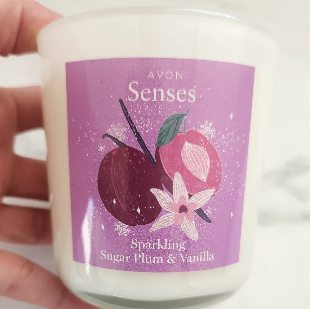 Avon Senses Sparkling Sugar Plum & Vanilla Candle - Picture 5 of 7
